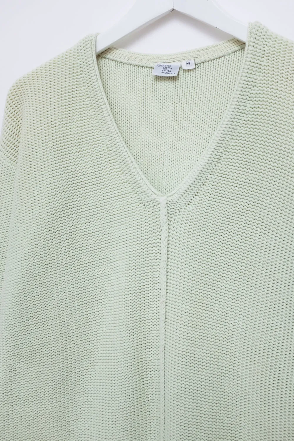 0058_LIME COTTON CHUNKY SWEATER