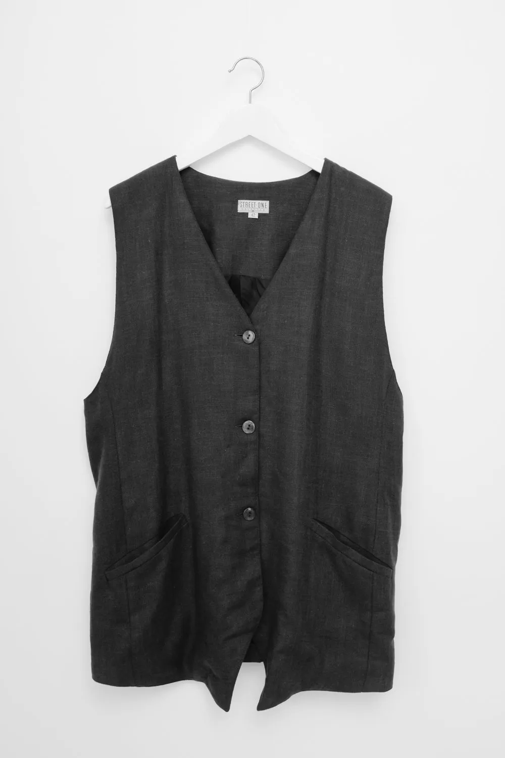 0063_VINTAGE GREY NATURAL FABRIC VEST