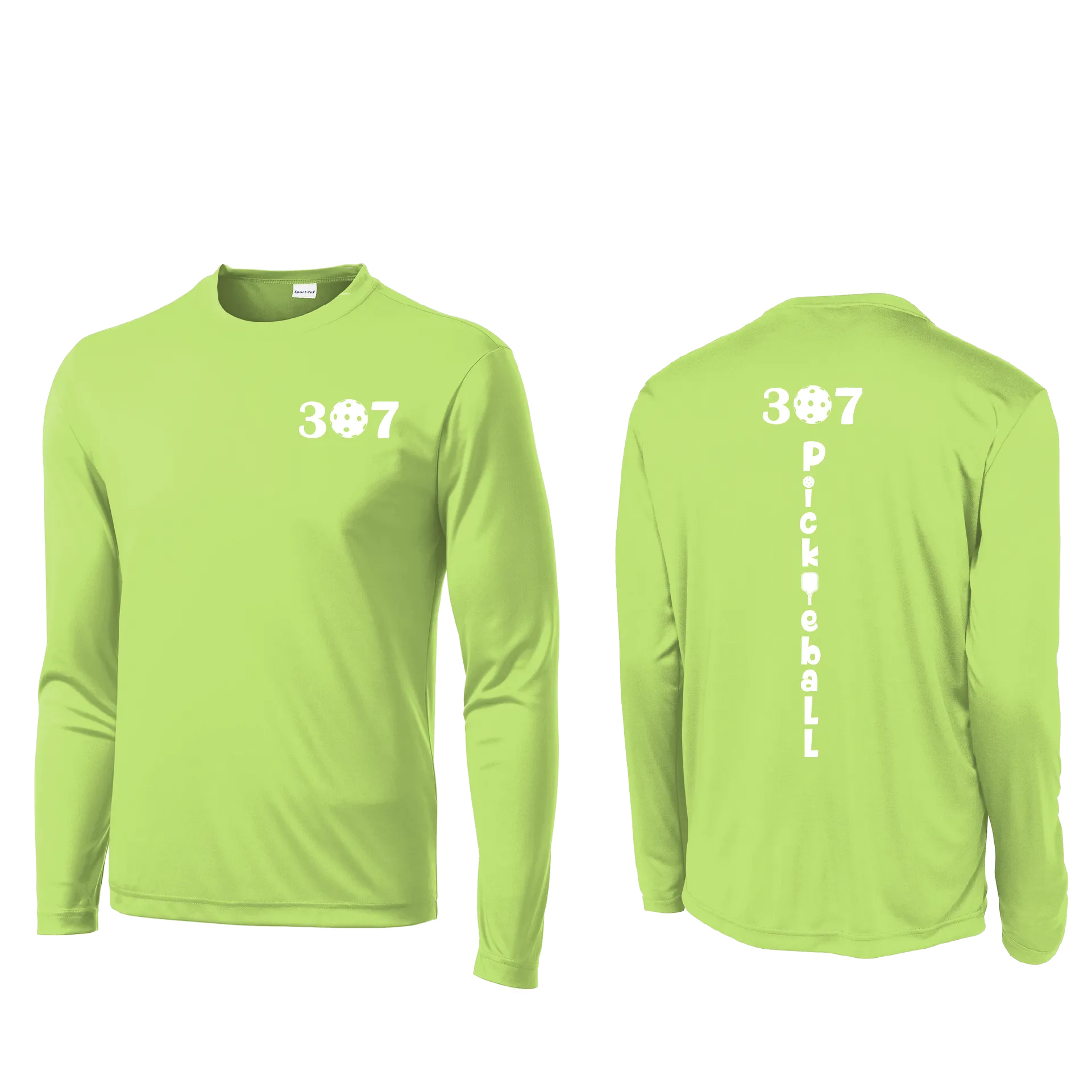 307 Wyoming Pickleball Club | Men's Long Sleeve Athletic Shirt | 100% Polyester