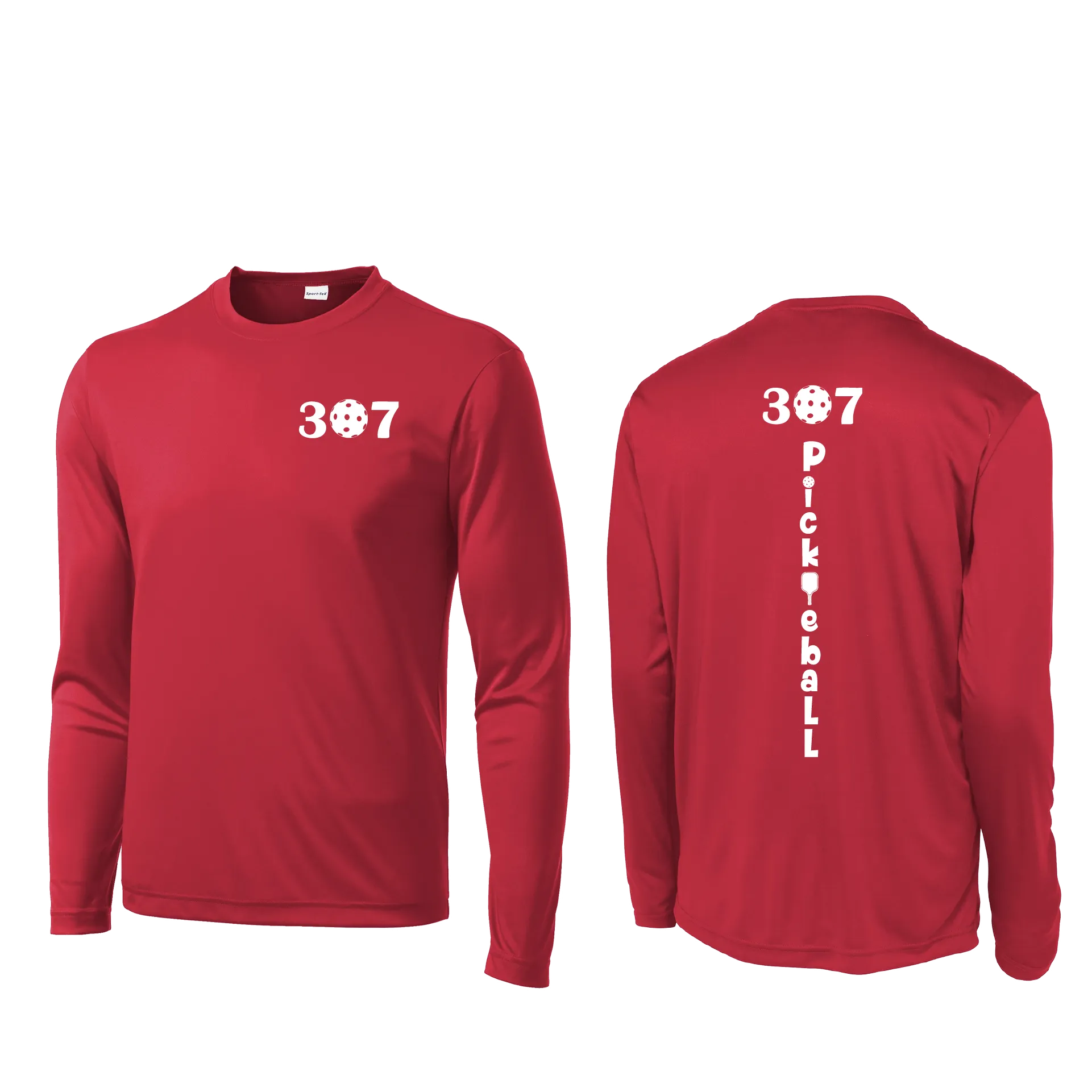 307 Wyoming Pickleball Club | Men's Long Sleeve Athletic Shirt | 100% Polyester