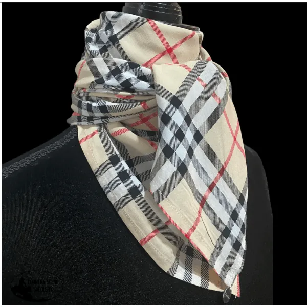 A8001 - Check Rawhide Wild Rag Cowboy Scarf