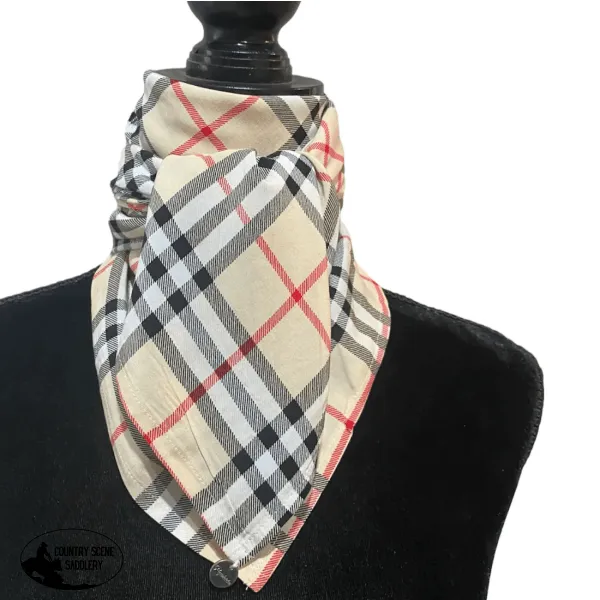 A8001 - Check Rawhide Wild Rag Cowboy Scarf