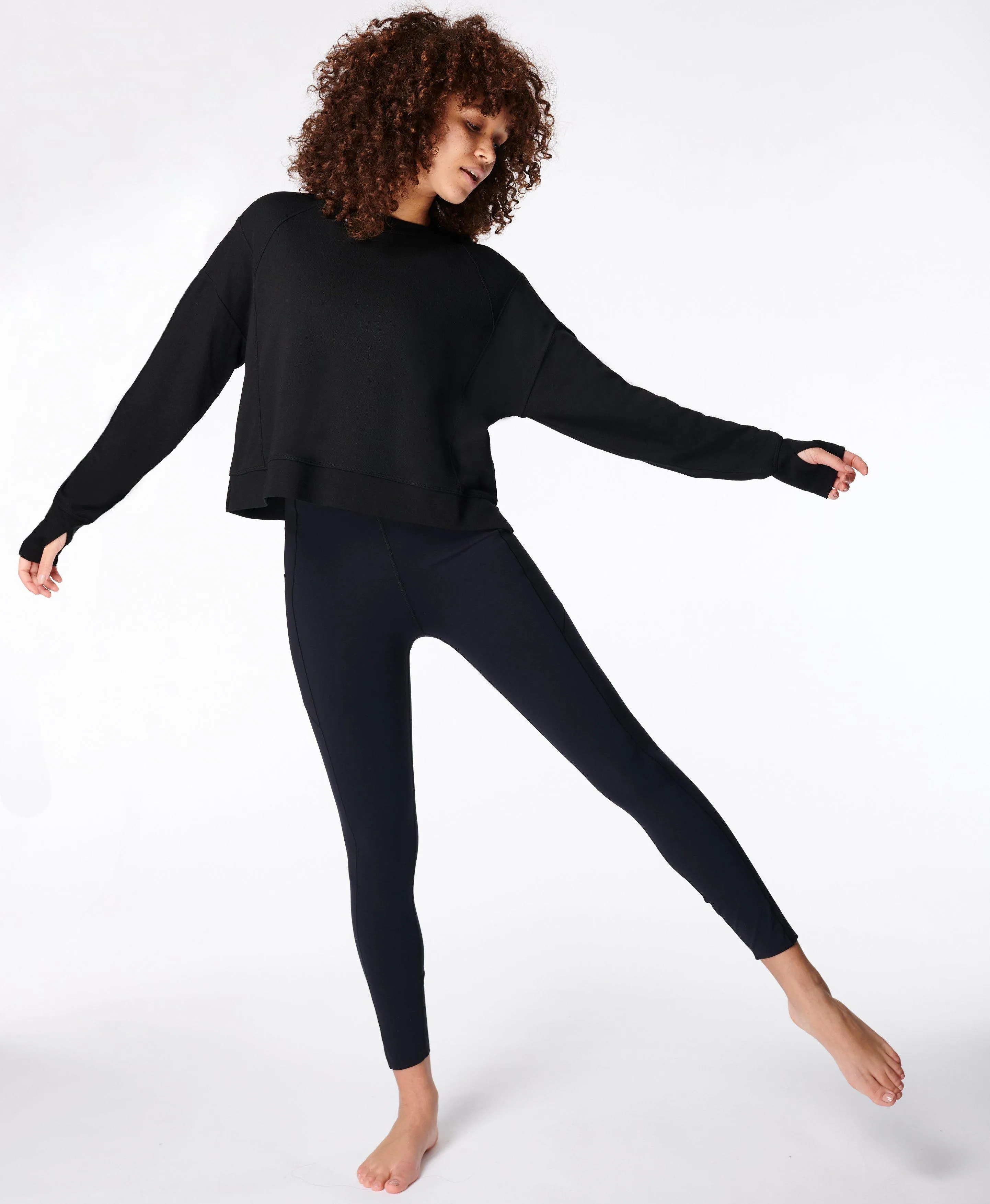 After Class Crop Sweatshirt Sb5622c Black