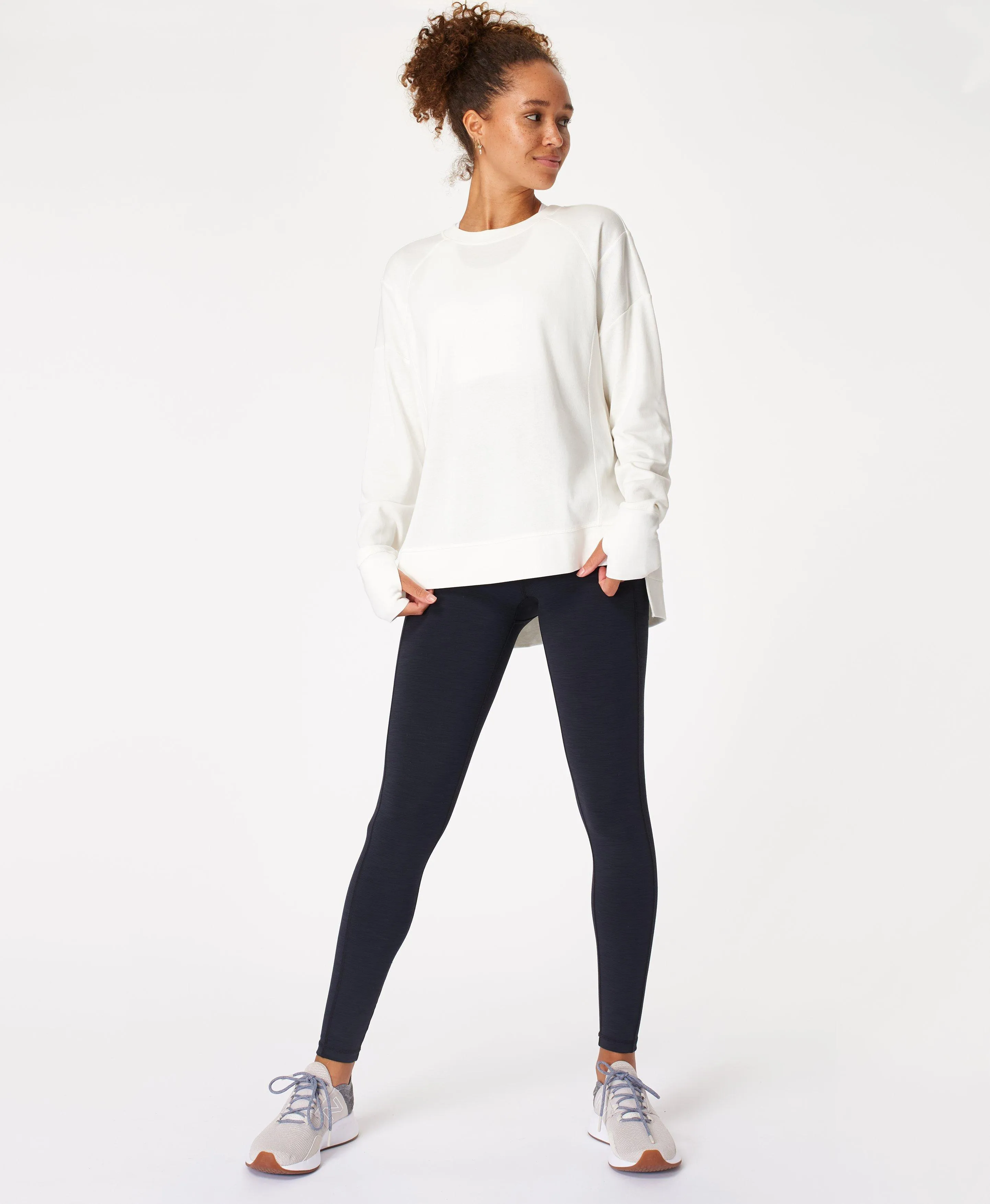 After Class Crop Sweatshirt Sb5622c Lily-White