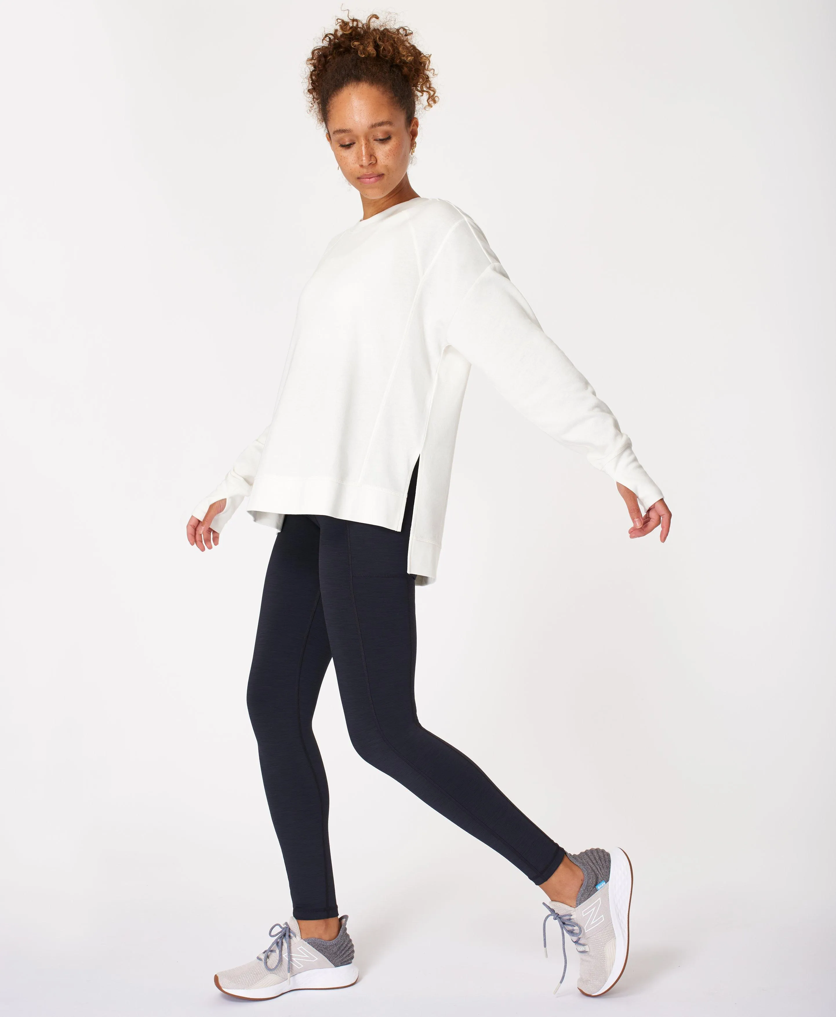 After Class Crop Sweatshirt Sb5622c Lily-White