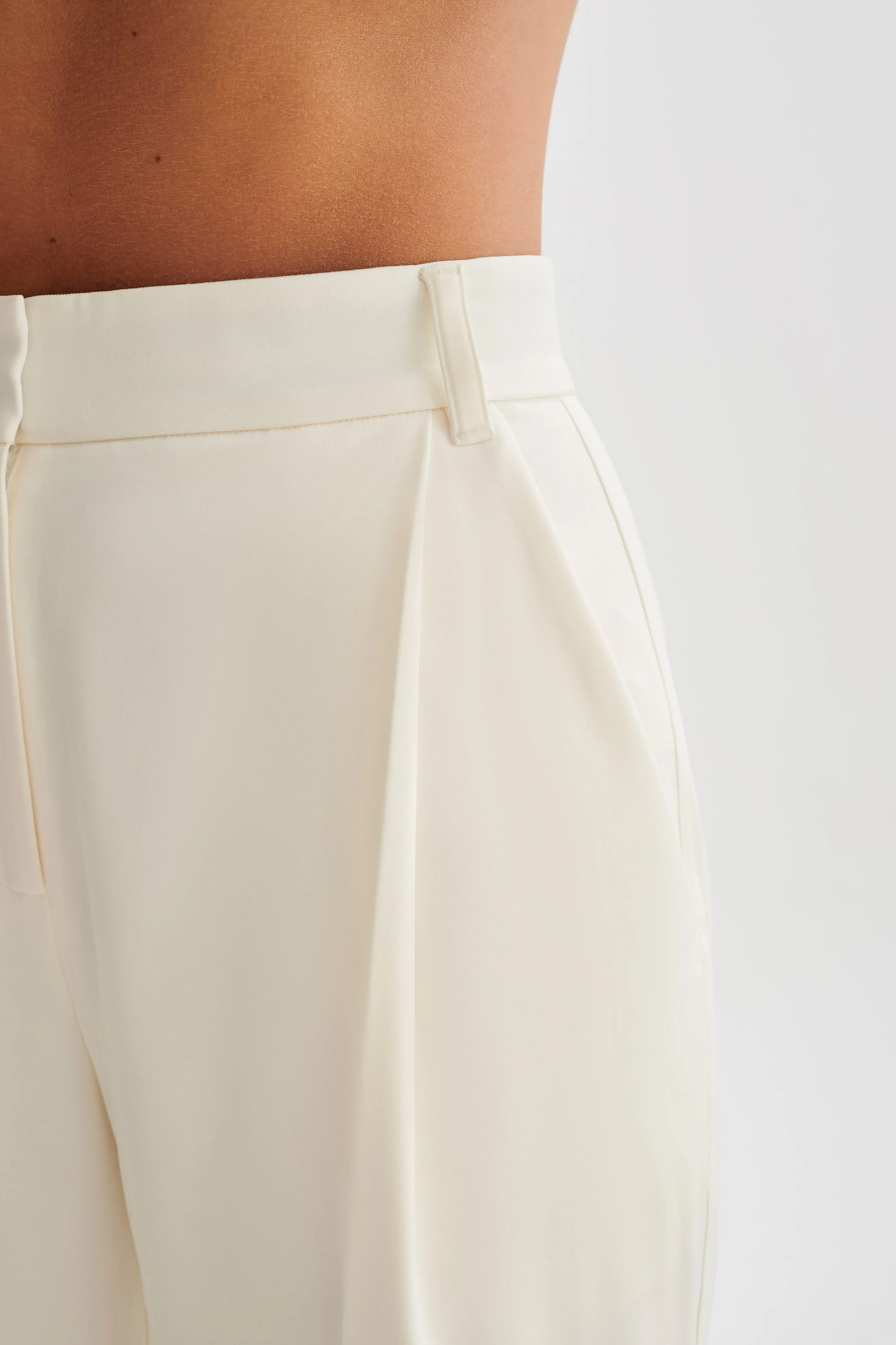 Amelie Suiting Straight Leg Pants - Ivory