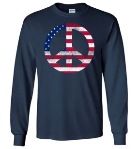 American Peace Sign Long Sleeve T-Shirts