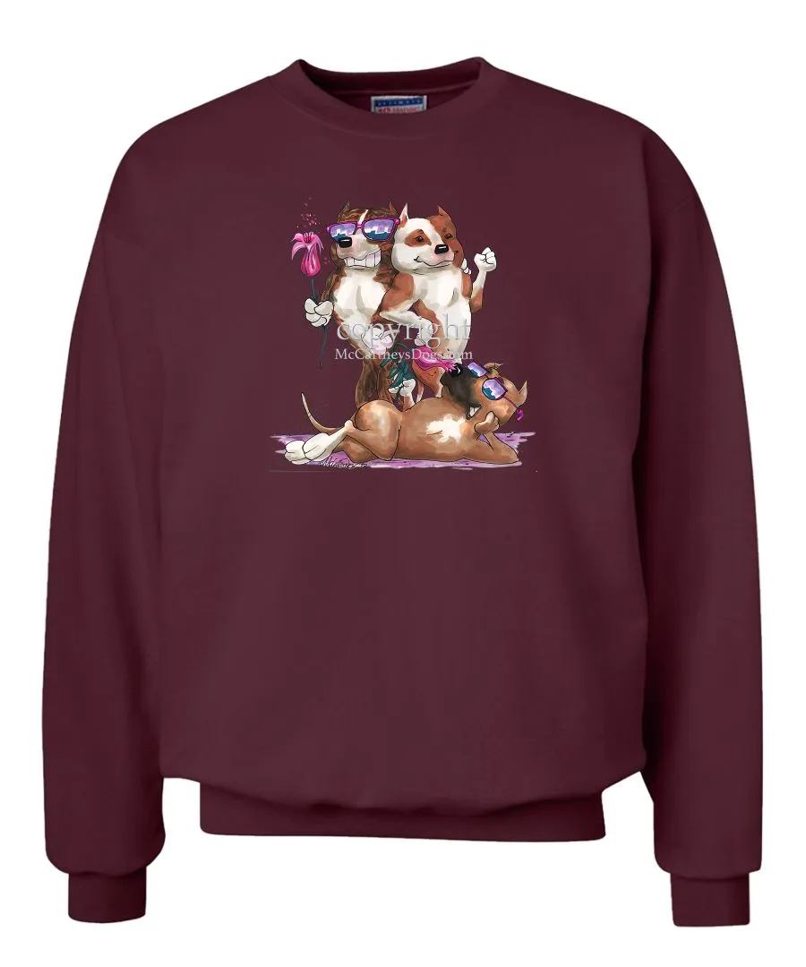 American Staffordshire Terrier - Group Trio - Caricature - Sweatshirt