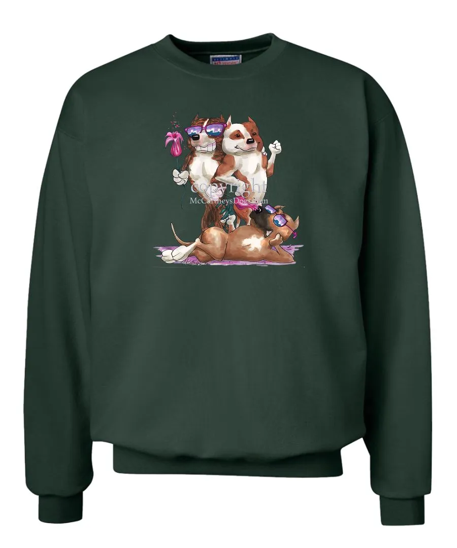 American Staffordshire Terrier - Group Trio - Caricature - Sweatshirt