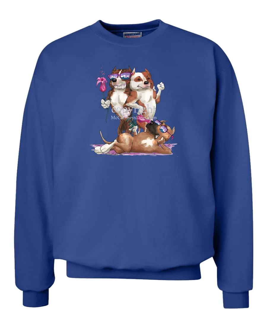 American Staffordshire Terrier - Group Trio - Caricature - Sweatshirt