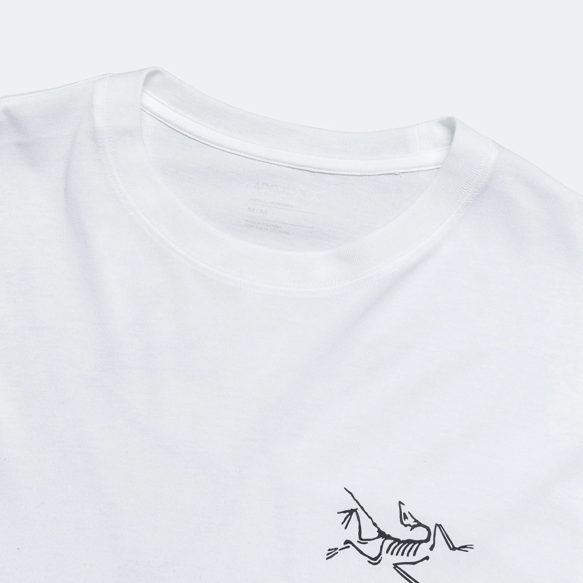 Arc'Multi Bird Logo LS T-Shirt - White Light