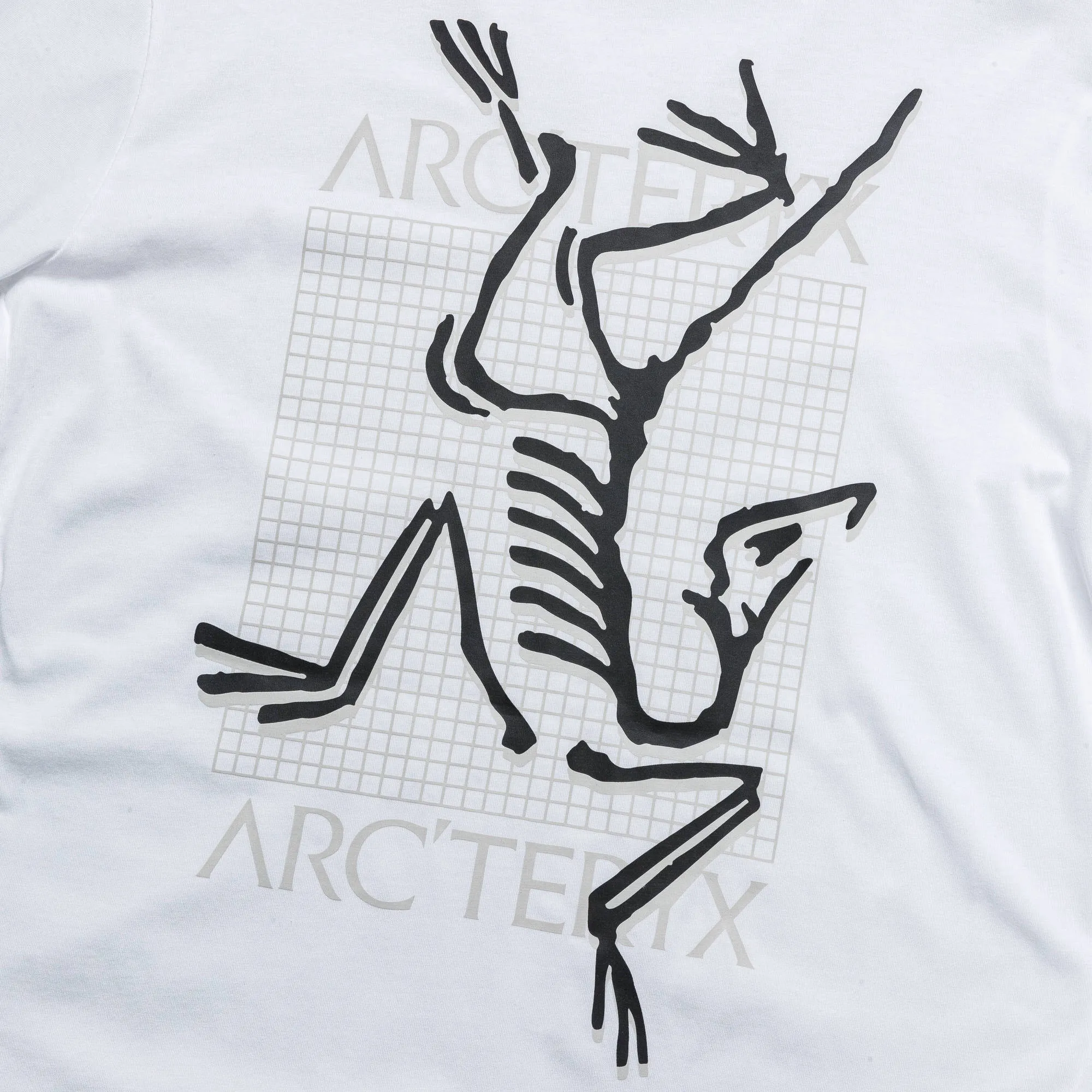 Arc'Multi Bird Logo LS T-Shirt - White Light