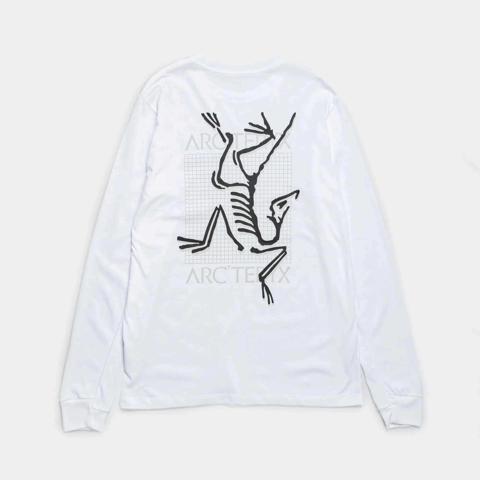 Arc'Multi Bird Logo LS T-Shirt - White Light