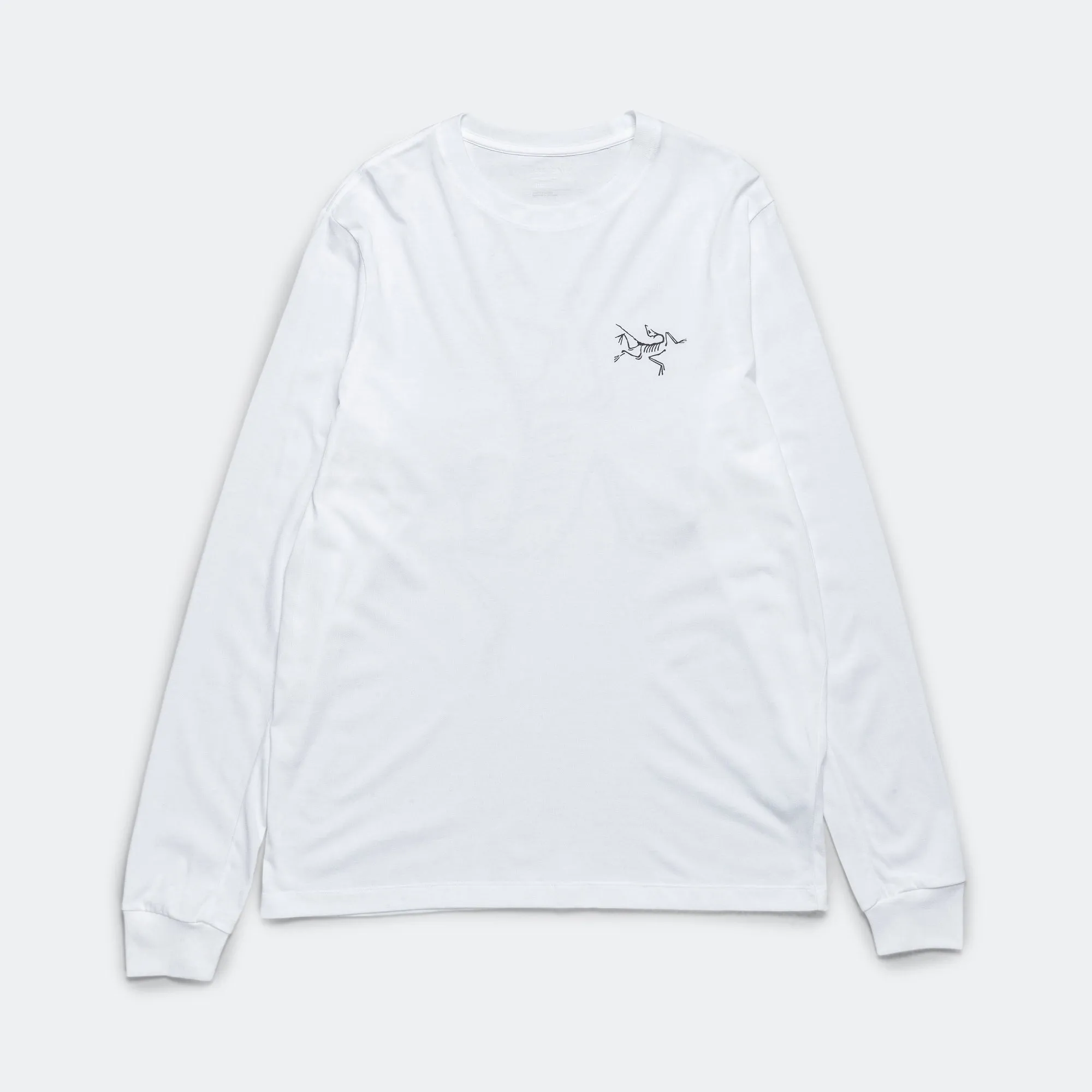 Arc'Multi Bird Logo LS T-Shirt - White Light