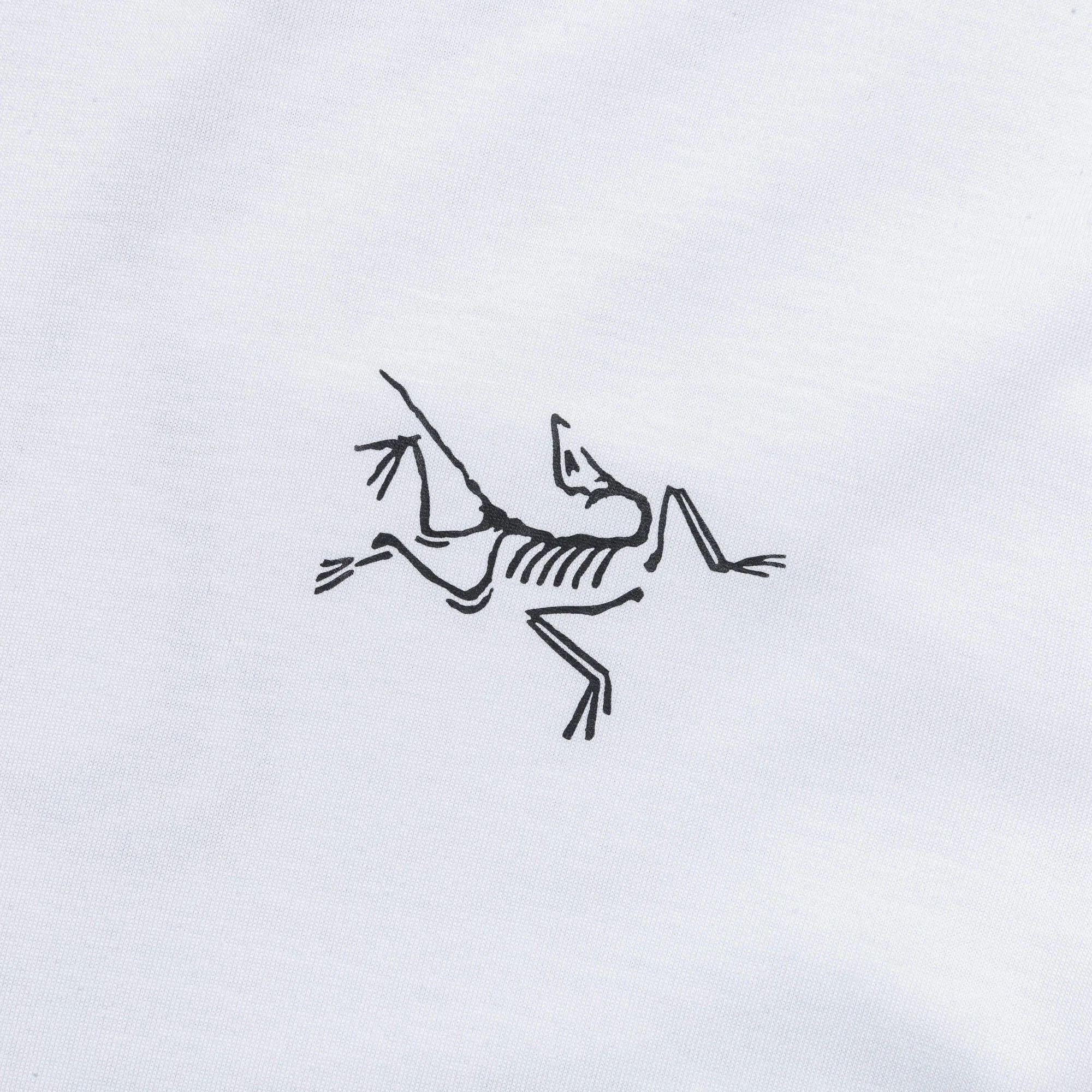 Arc'Multi Bird Logo LS T-Shirt - White Light