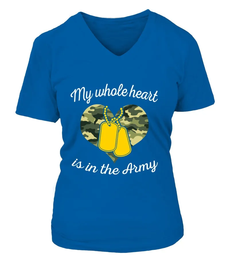 Army Mom My Whole Heart T-shirts