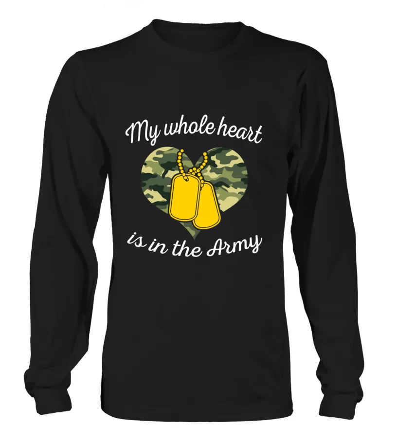 Army Mom My Whole Heart T-shirts