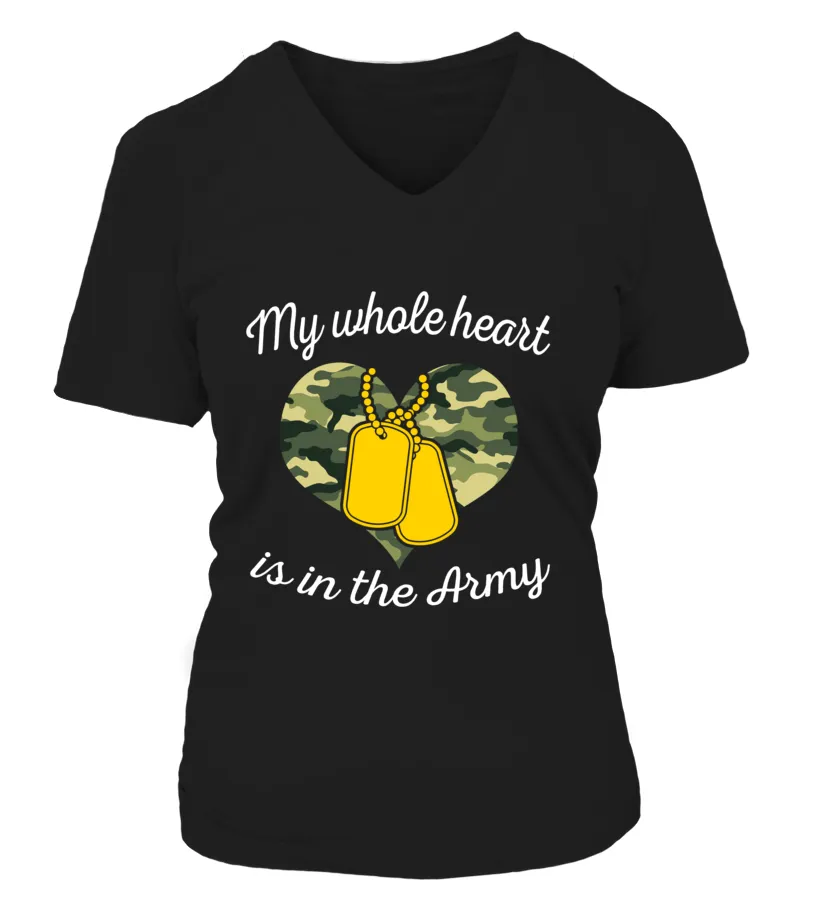 Army Mom My Whole Heart T-shirts