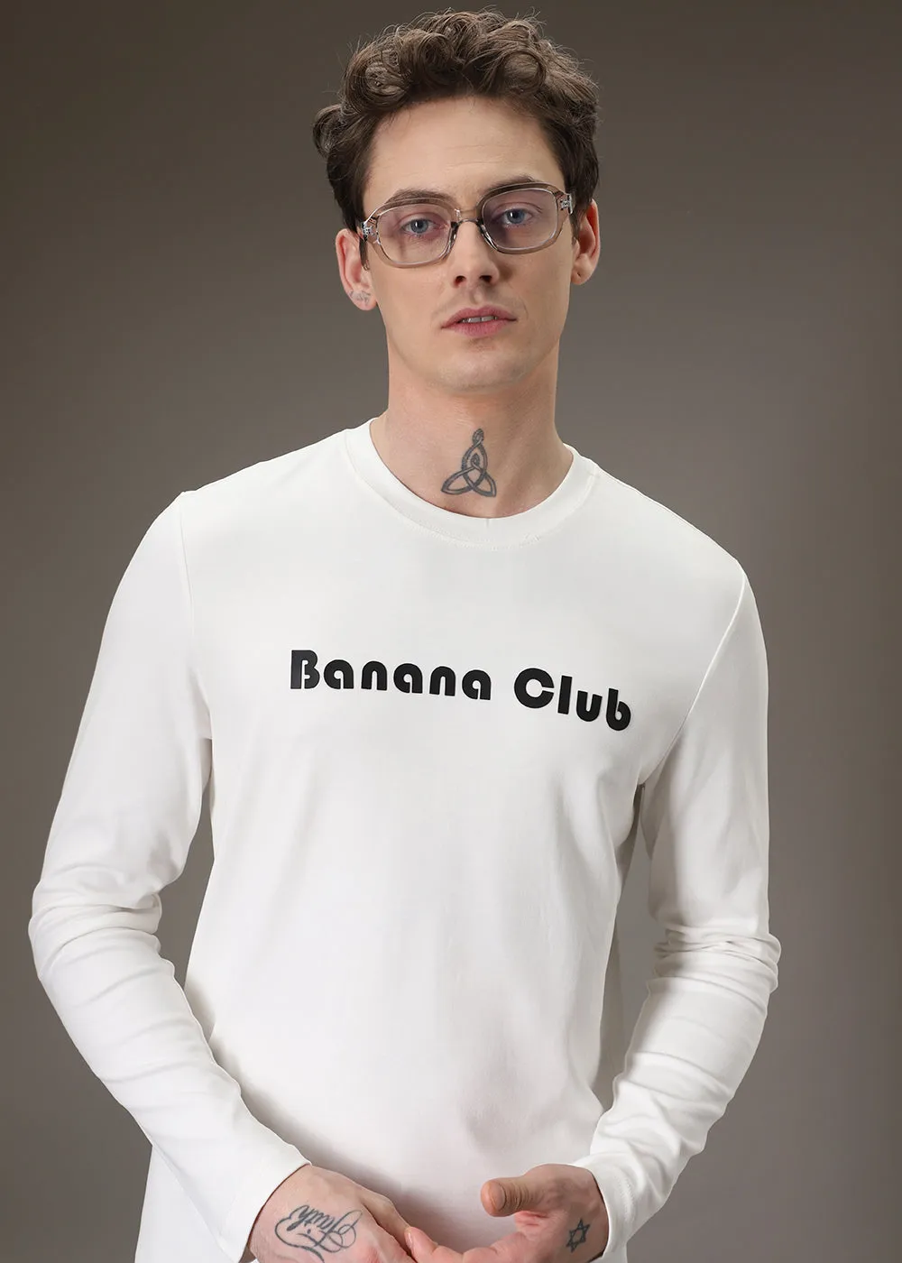 Banana Club White Regular Fit T-shirt