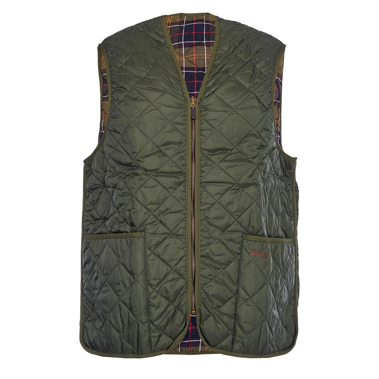 Barbour Quilted Waistcoat / Zip-In Liner Olive Classic