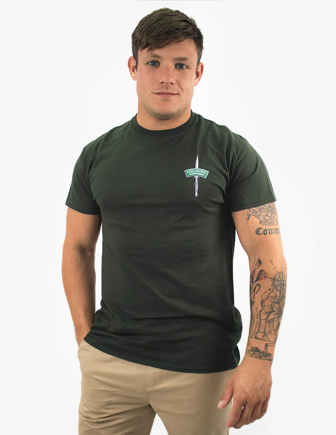 Basic Royal Marines Commando Dagger and Flash T-Shirt