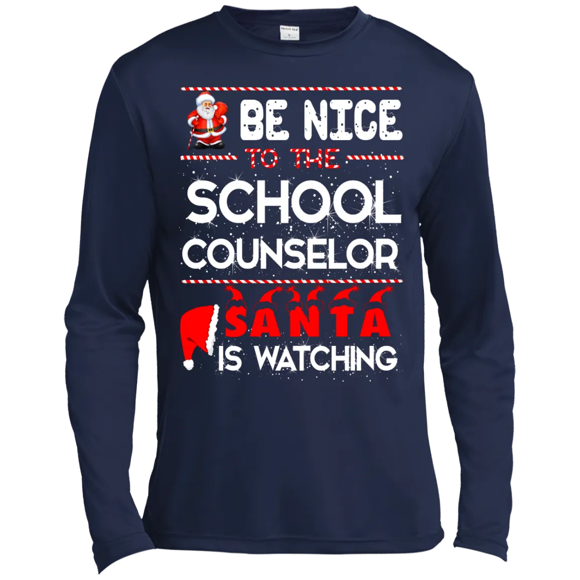 Be Nice To The School Counselor Santa is Watching Shirt, Hoodie, Tank