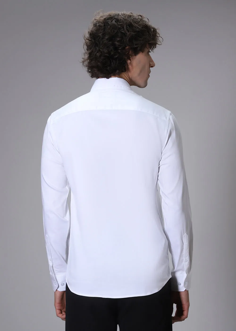 Beeclub Needle Work White Shirt