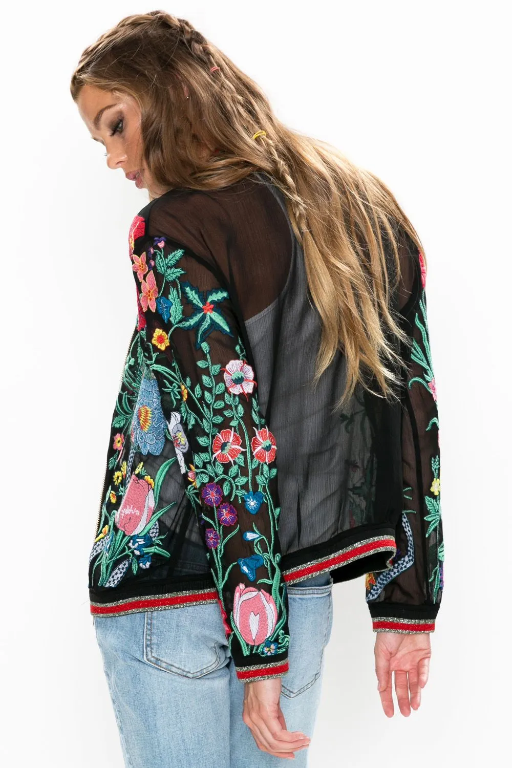 Belleza Embroidered Jacket-Black