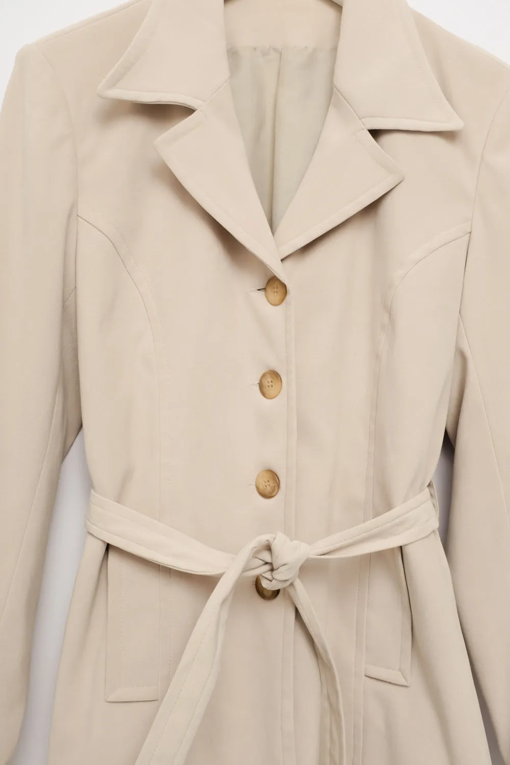 BELTED SLIM BEIGE VINTAGE BLAZER