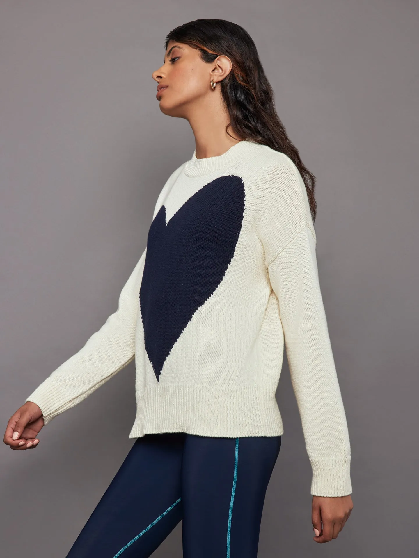 Benton Sweater Imperfect Heart - Milky Way