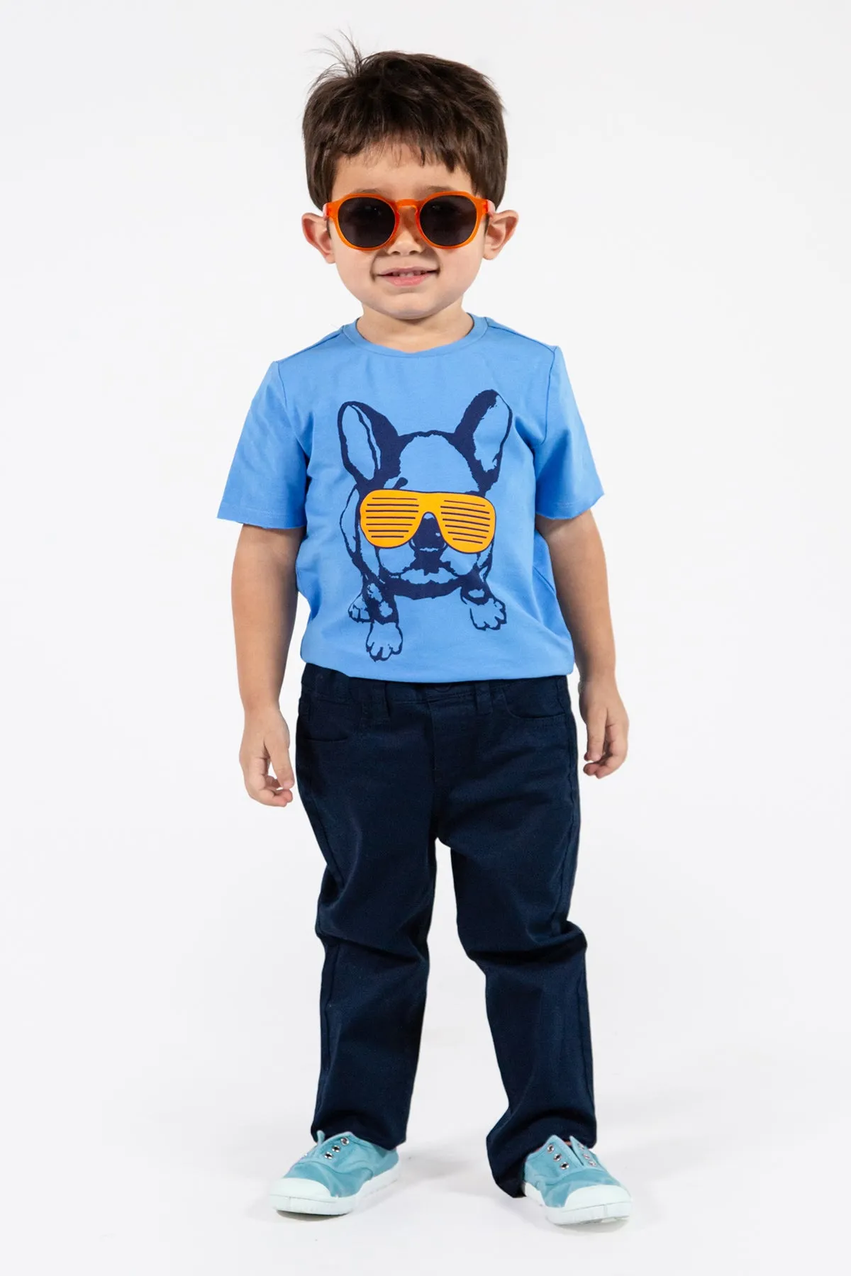 Boys and Baby Boy T-Shirt EGG New York Damian Bulldog