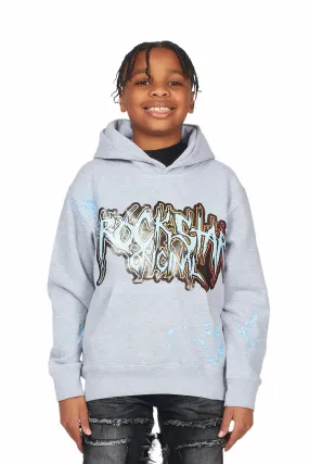 Boys Julian Grey Graphic Hoodie