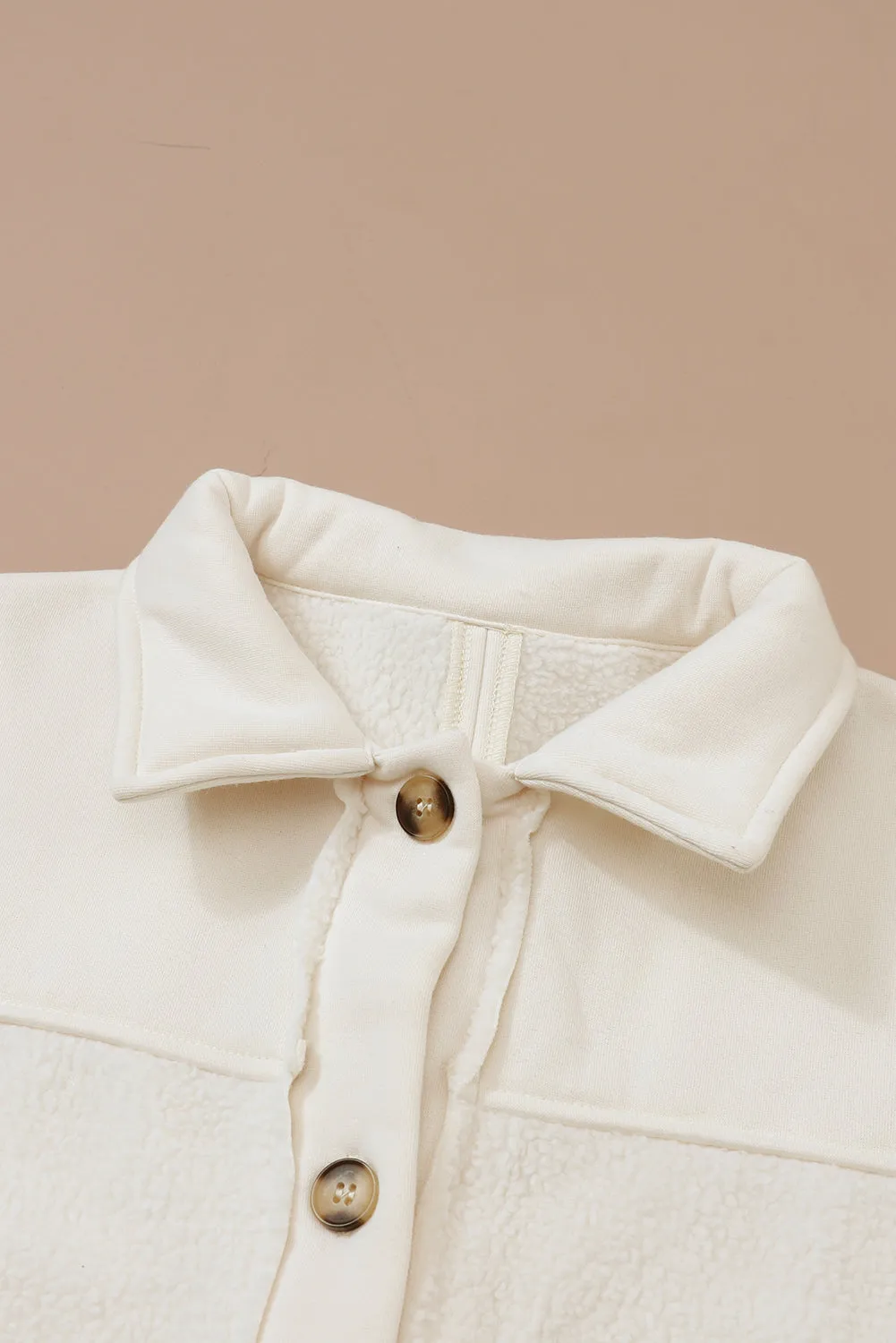 Button-Up Raw Hem Shacket