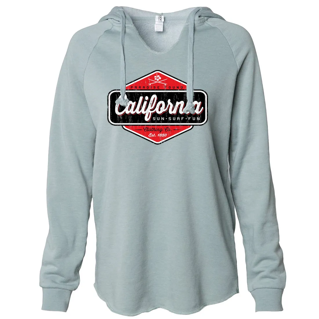 California Paradise Found Women's Soft Hooded Pullover