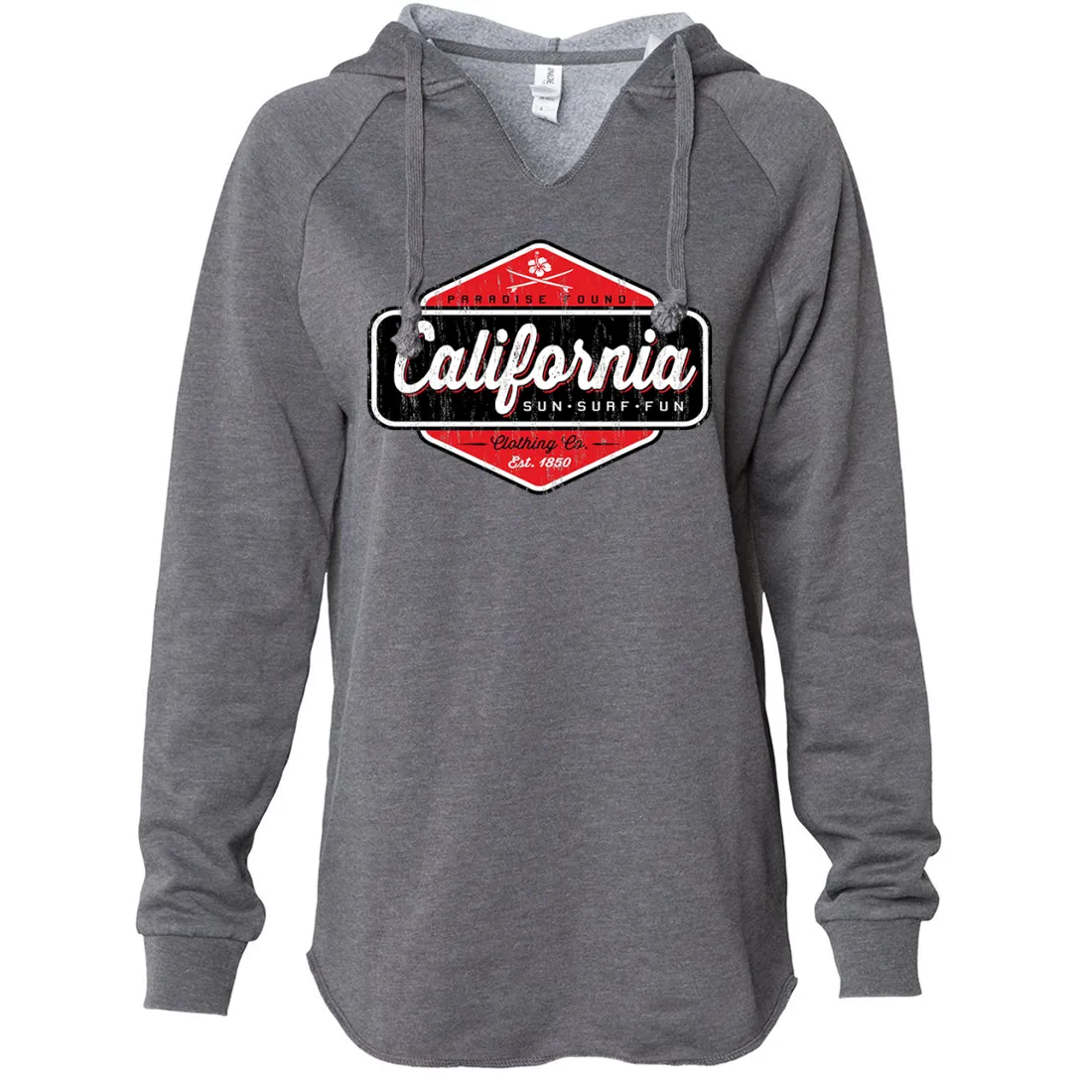 California Paradise Found Women's Soft Hooded Pullover