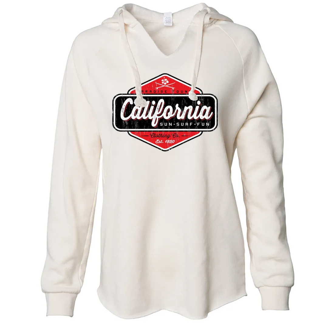 California Paradise Found Women's Soft Hooded Pullover