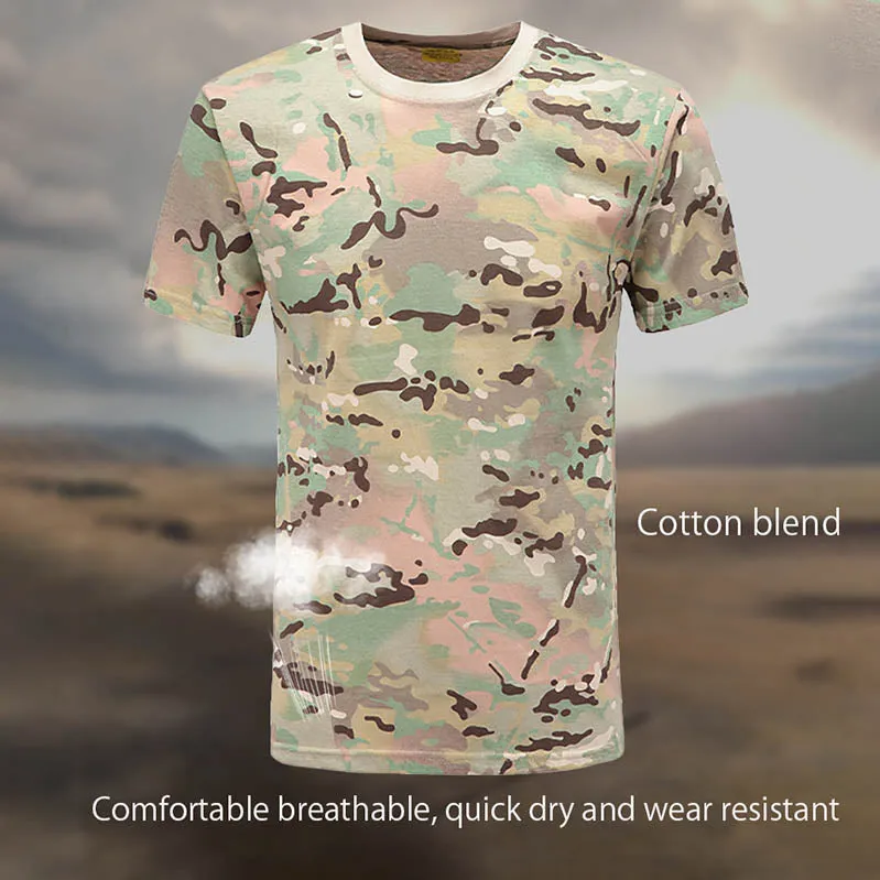 Camouflage Short-sleeved Men's  Quick-drying Tactical T-shirts