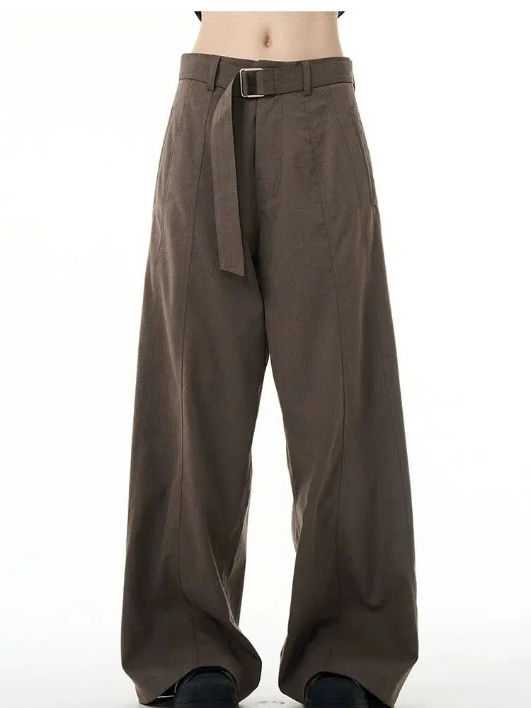 Casual Belted Clean Fit Pants