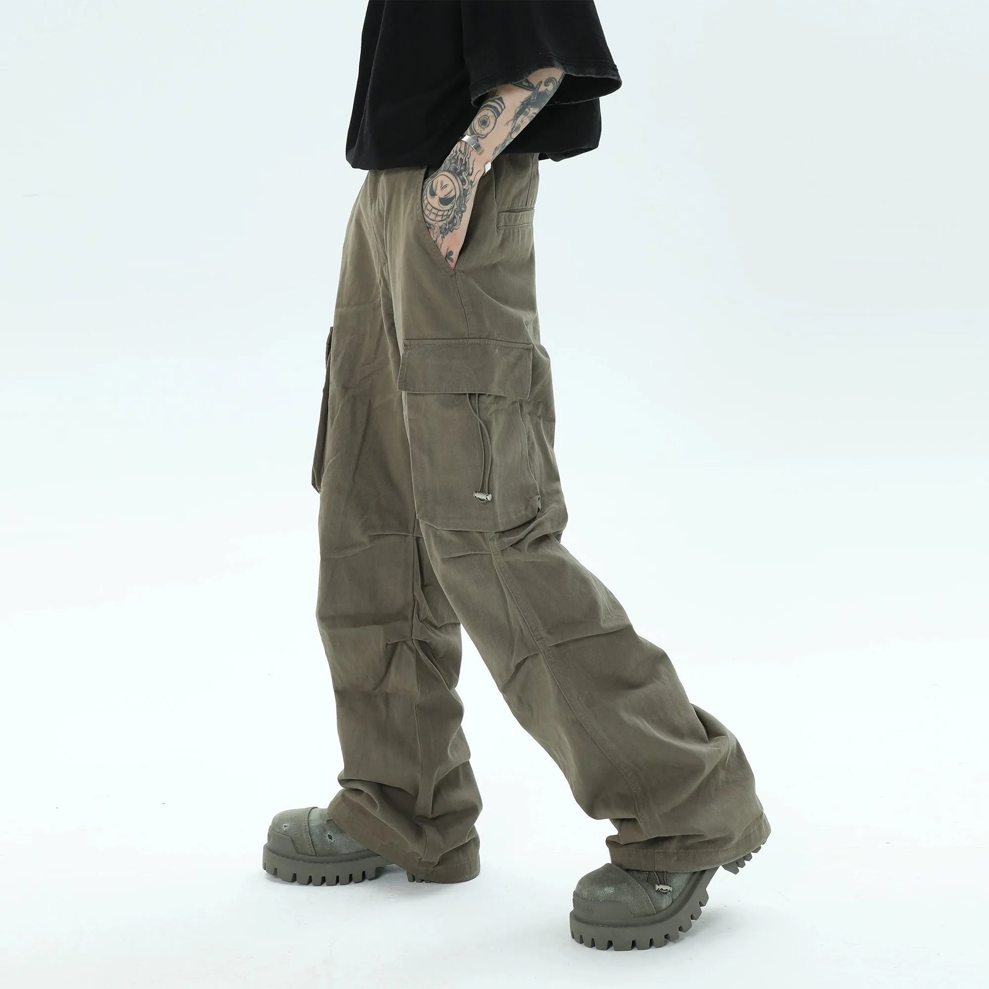 Casual Pleats Cargo Pants