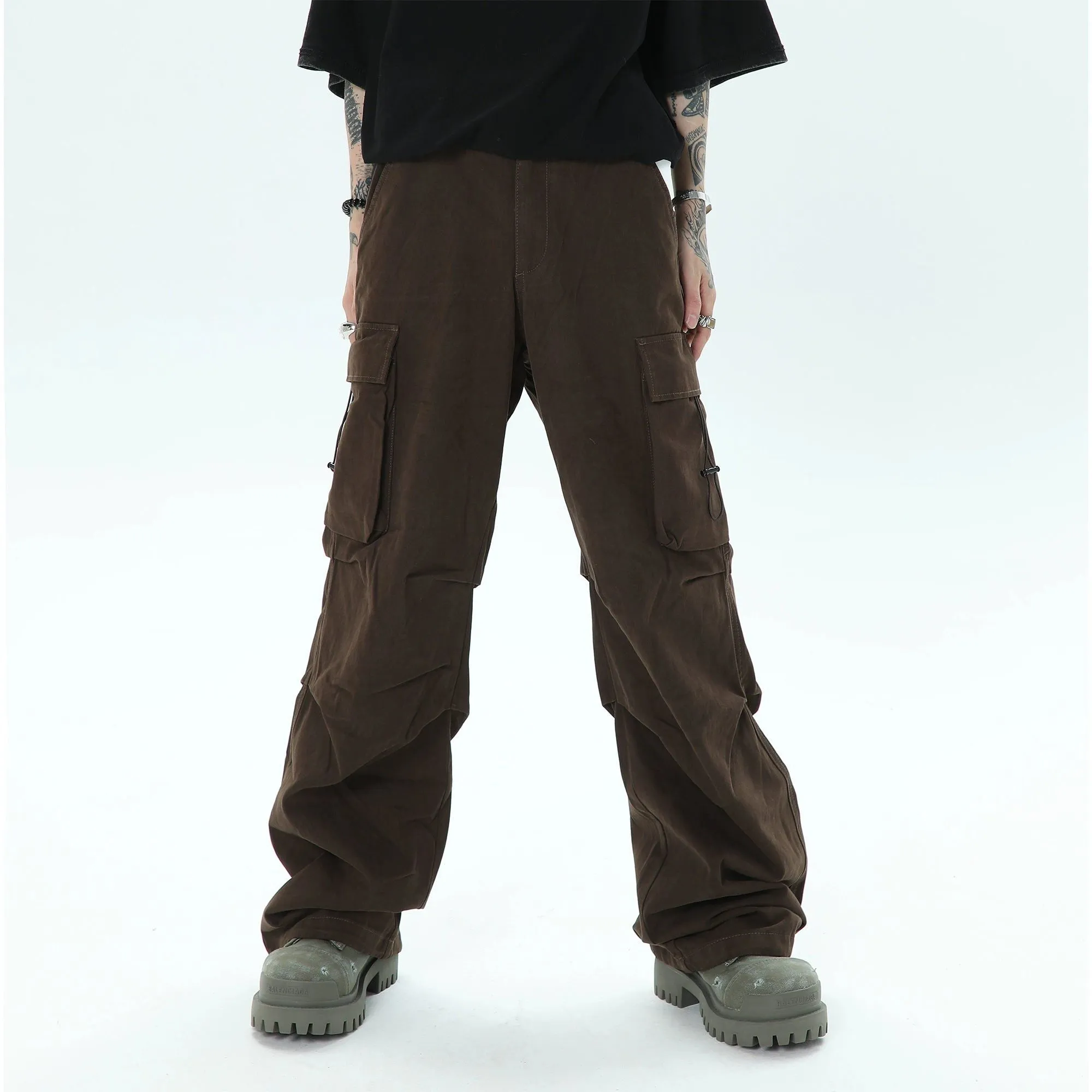 Casual Pleats Cargo Pants