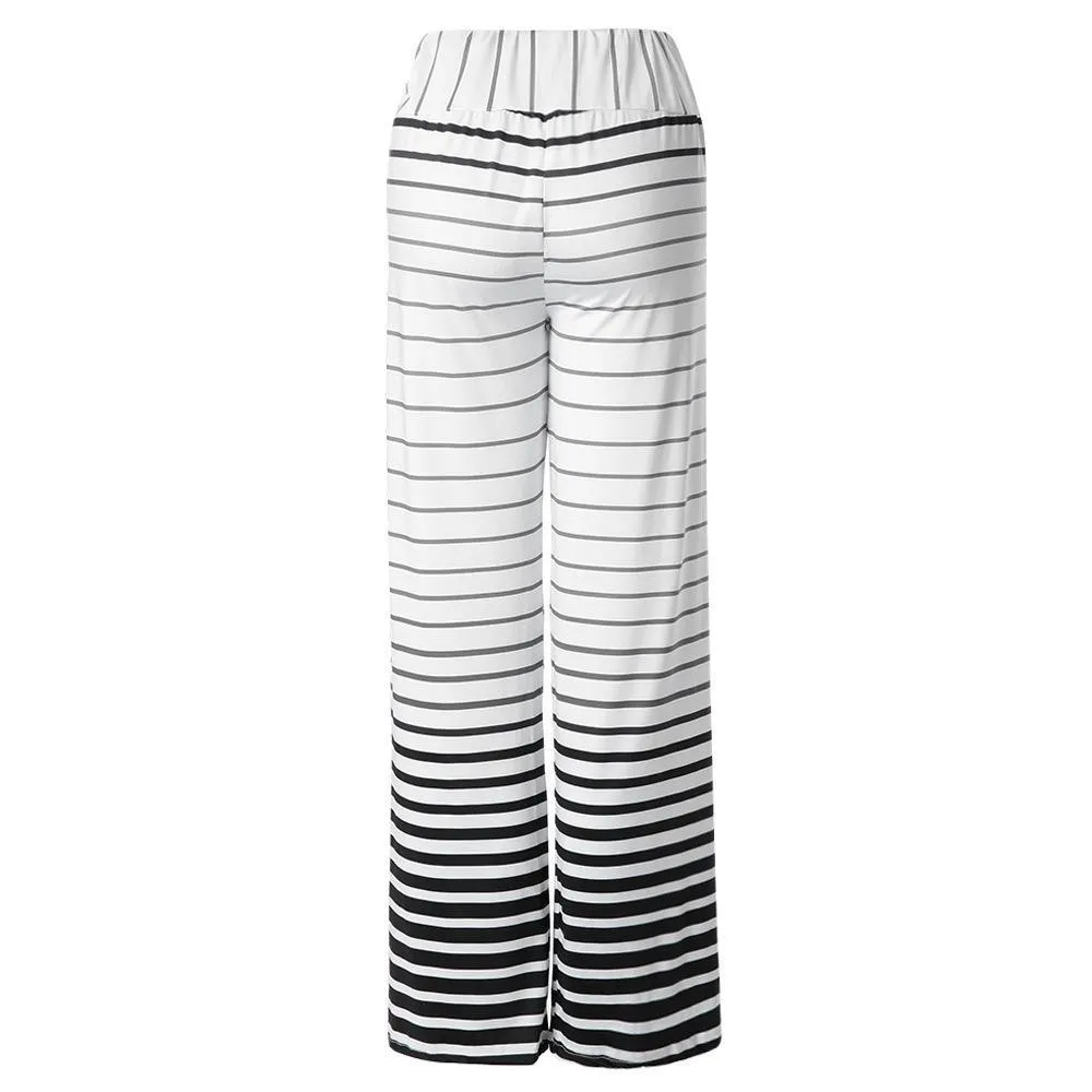 Casual Striped Dimensions Bowtie Pants