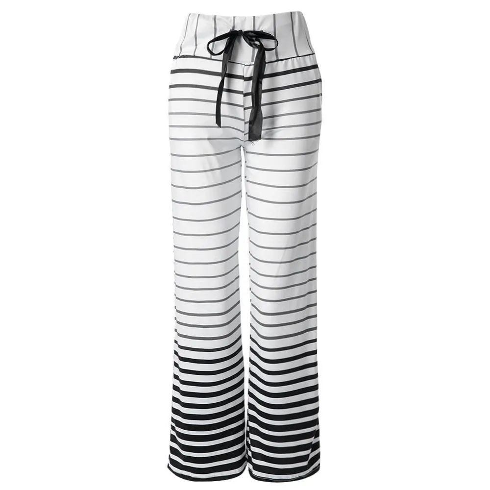 Casual Striped Dimensions Bowtie Pants