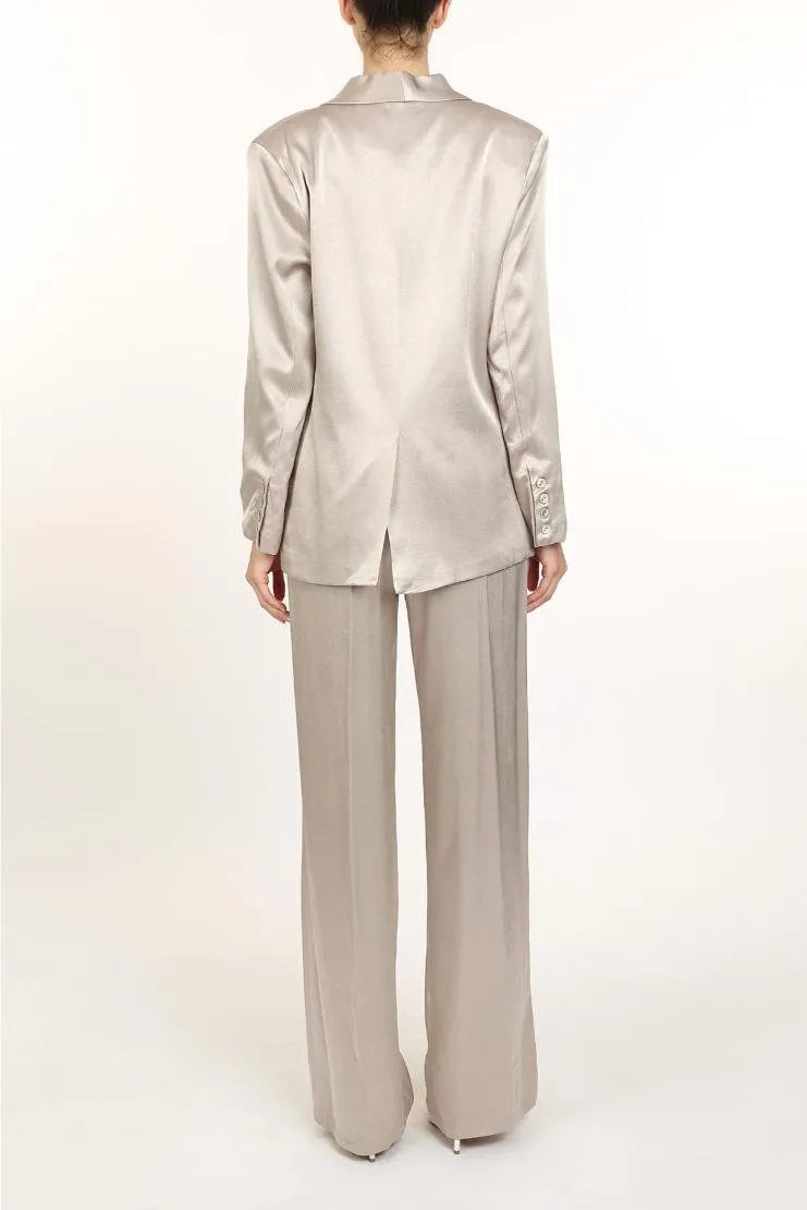 Celeste Metallic Satin Suit Jacket and Pants Set (Sold Seperately)