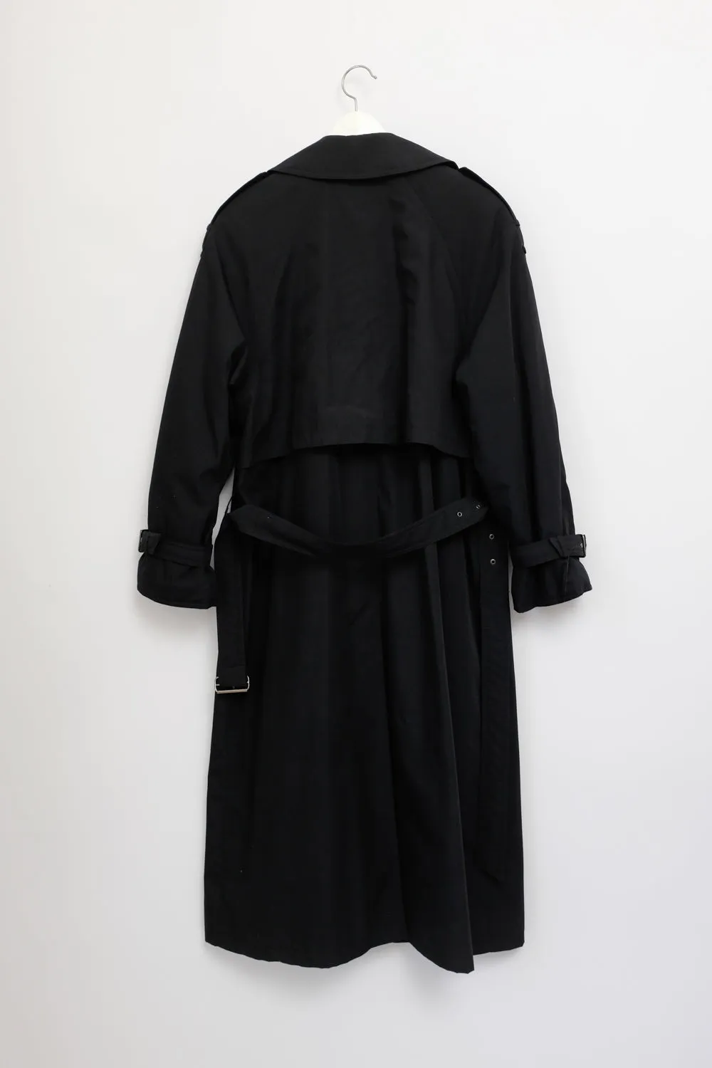 CLASSY BLACK OVERSIZE VINTAGE TRENCH COAT