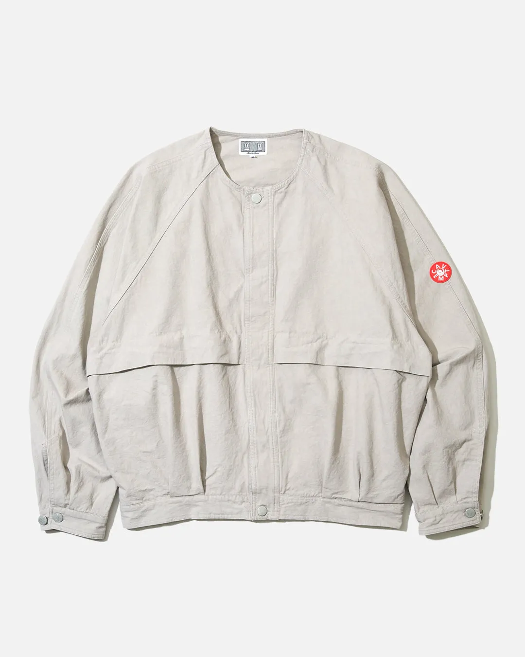 Collarless Jacket - Beige