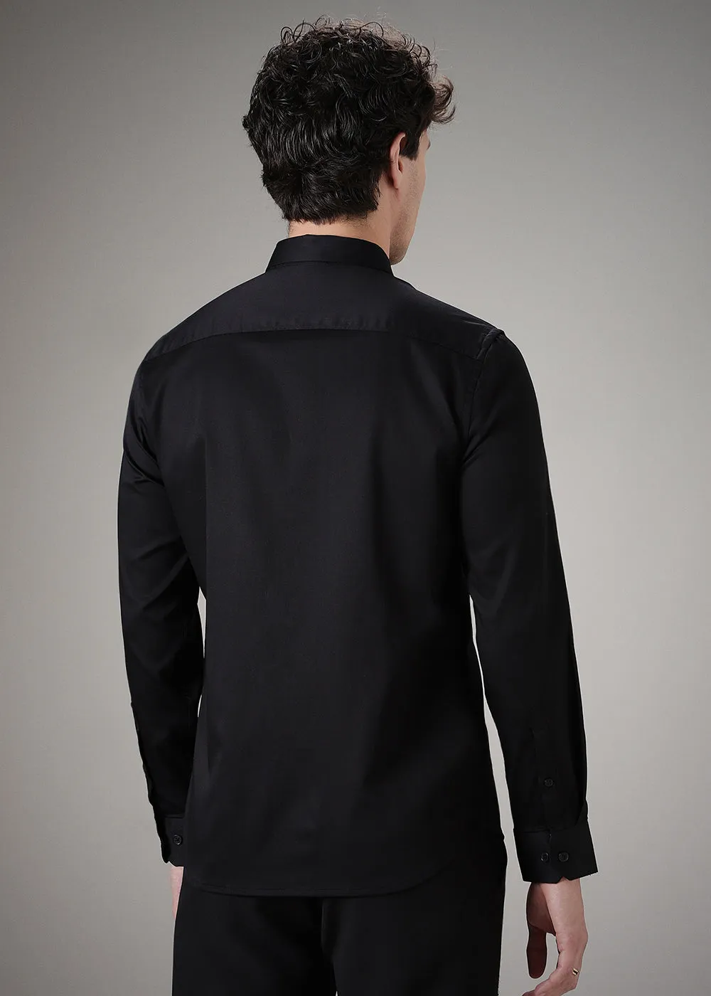 Concentric Black Designer Shirt