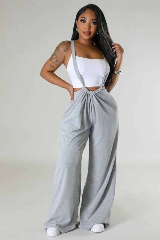 Cool Chic- Casual Sweatpant Jumpsuit