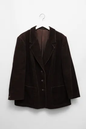 CORDUROY CHOCOLATE VINTAGE BLAZER