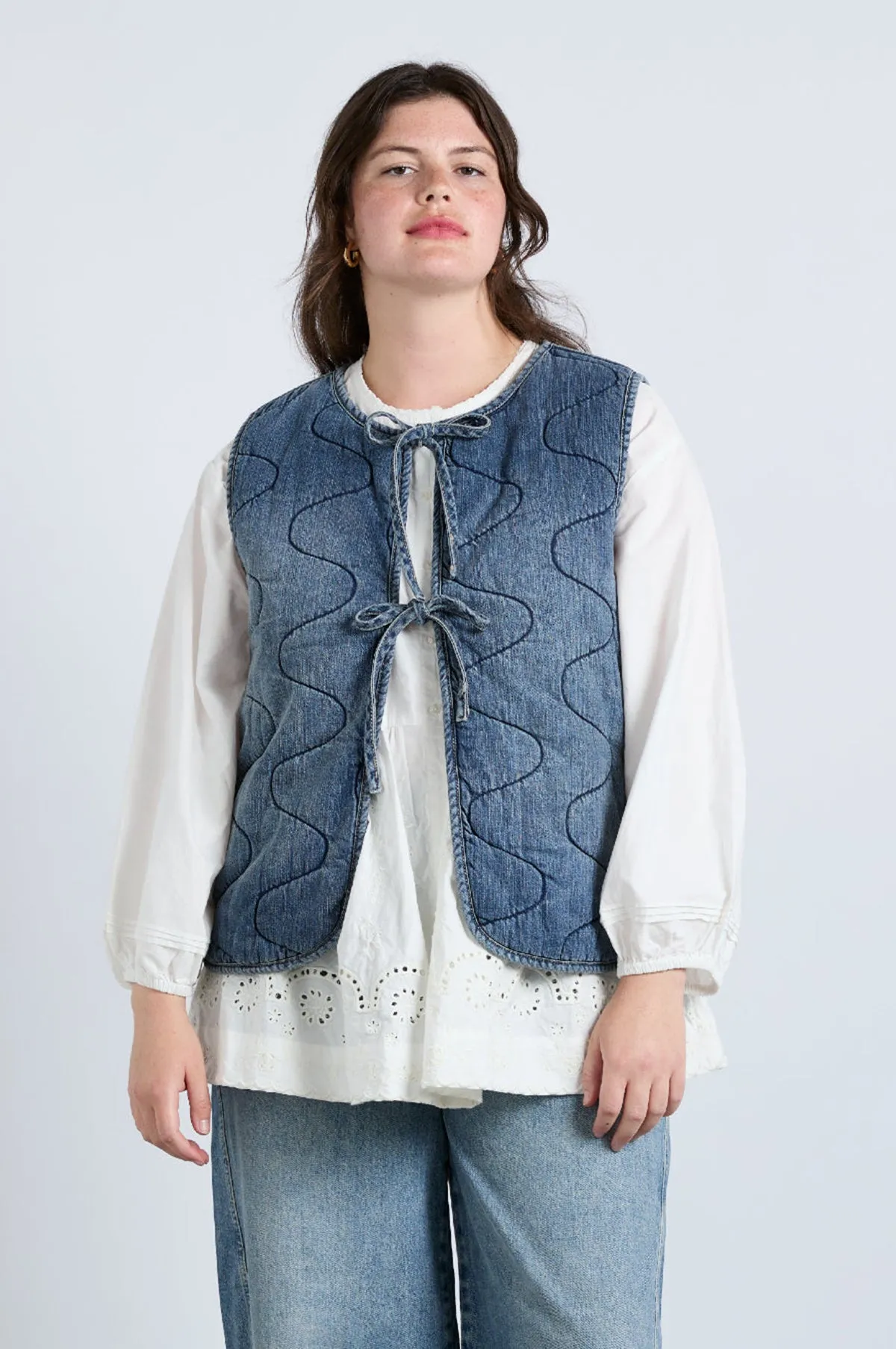 Denim Tilly Gilet Dirty Vintage Wash