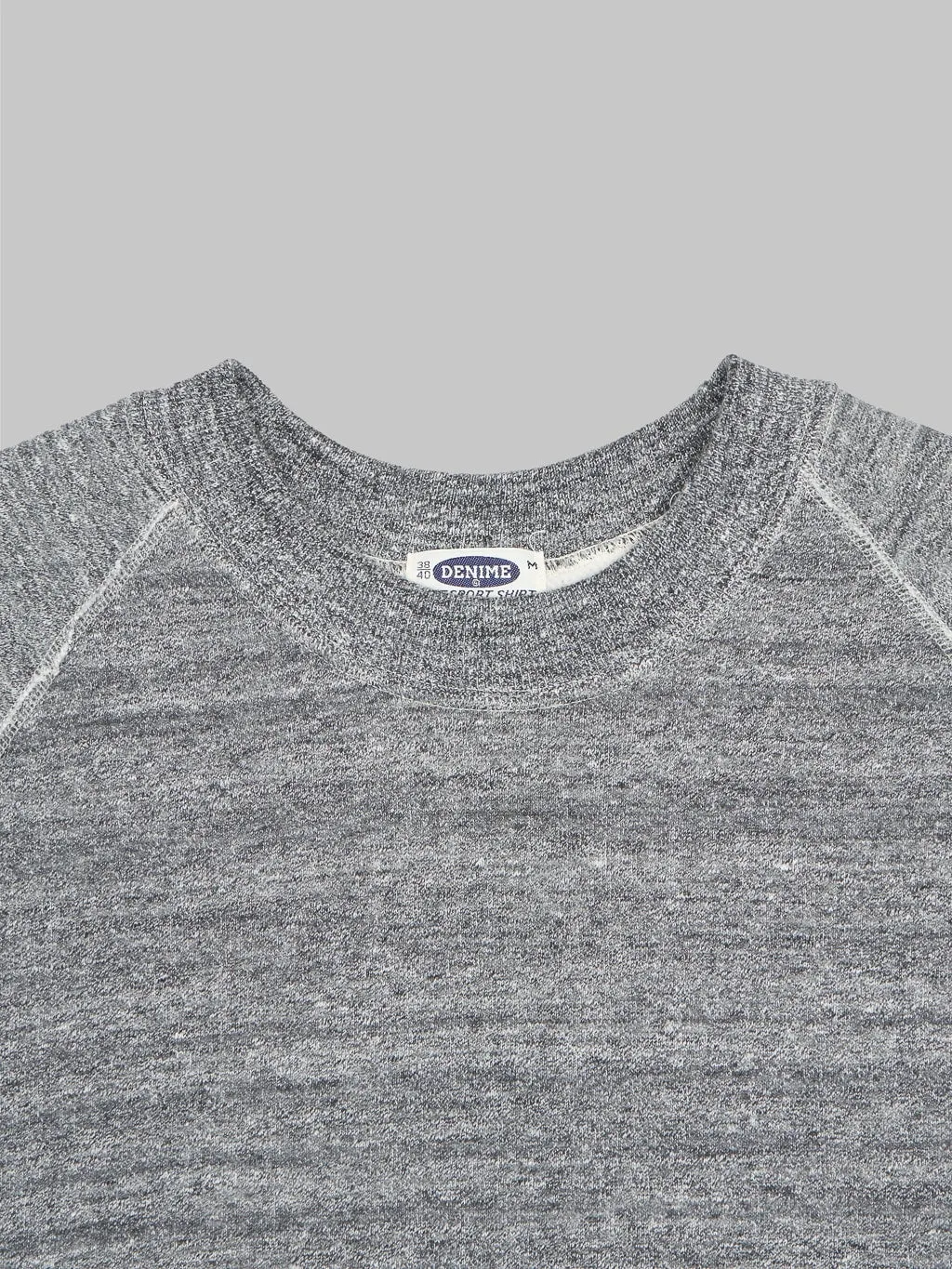 Denime By Warehouse & Co. "Lot. 261" 4-Needle Raglan Sweatshirt Dark Heather Grey